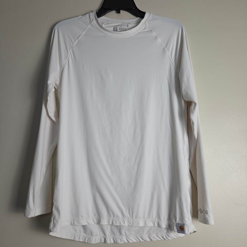 Carhartt Force Modern Fit Mens White Long Sleeve Base Layer Shirt M